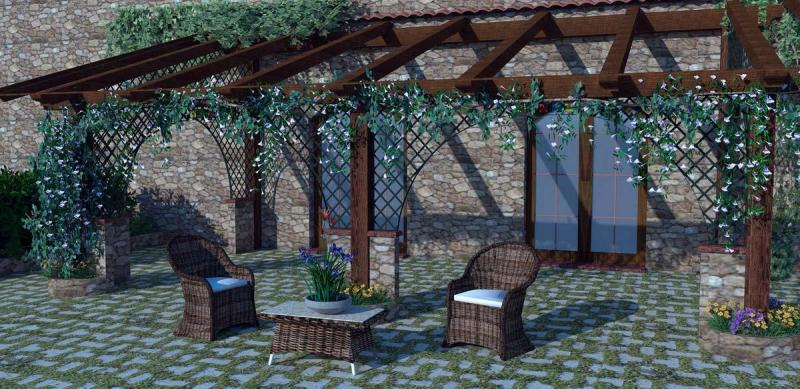 Pergola adossée