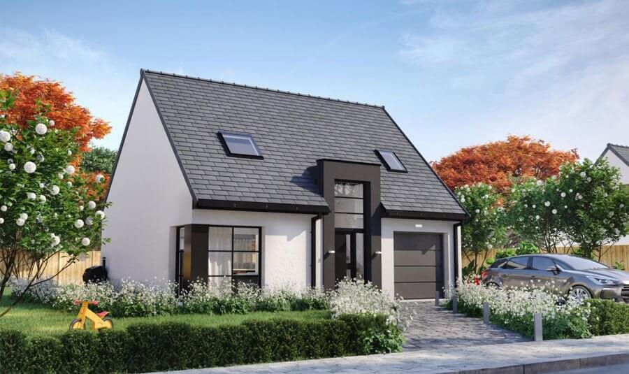 Maison contemporaine à étage avec 3 chambres