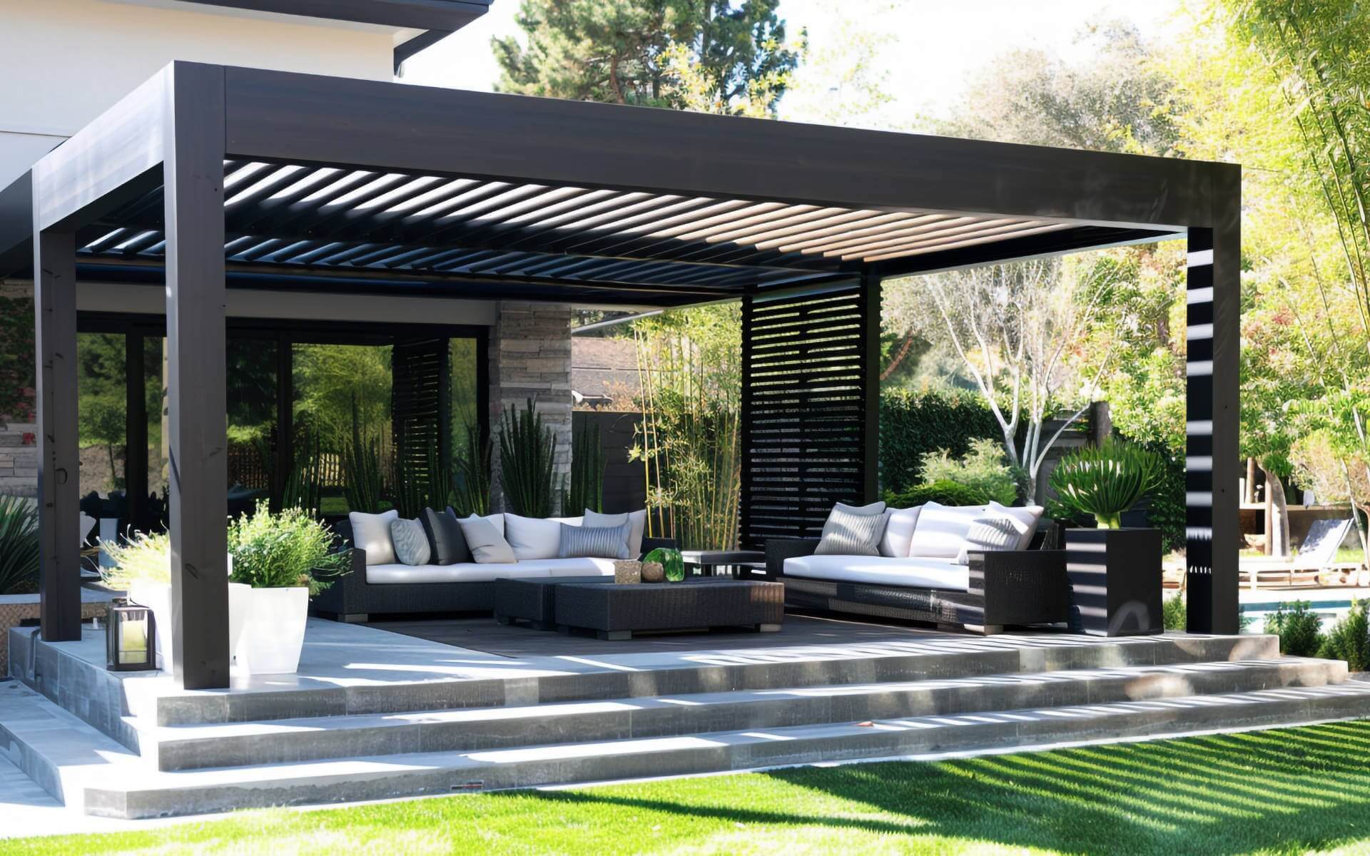 Aménagement extérieur maison pergola
