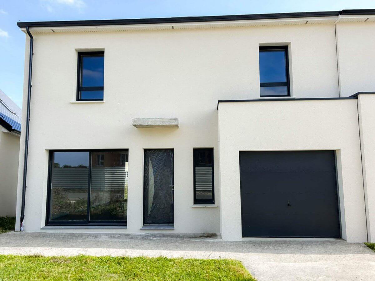 Construction maison R+1 cubique contemporaine