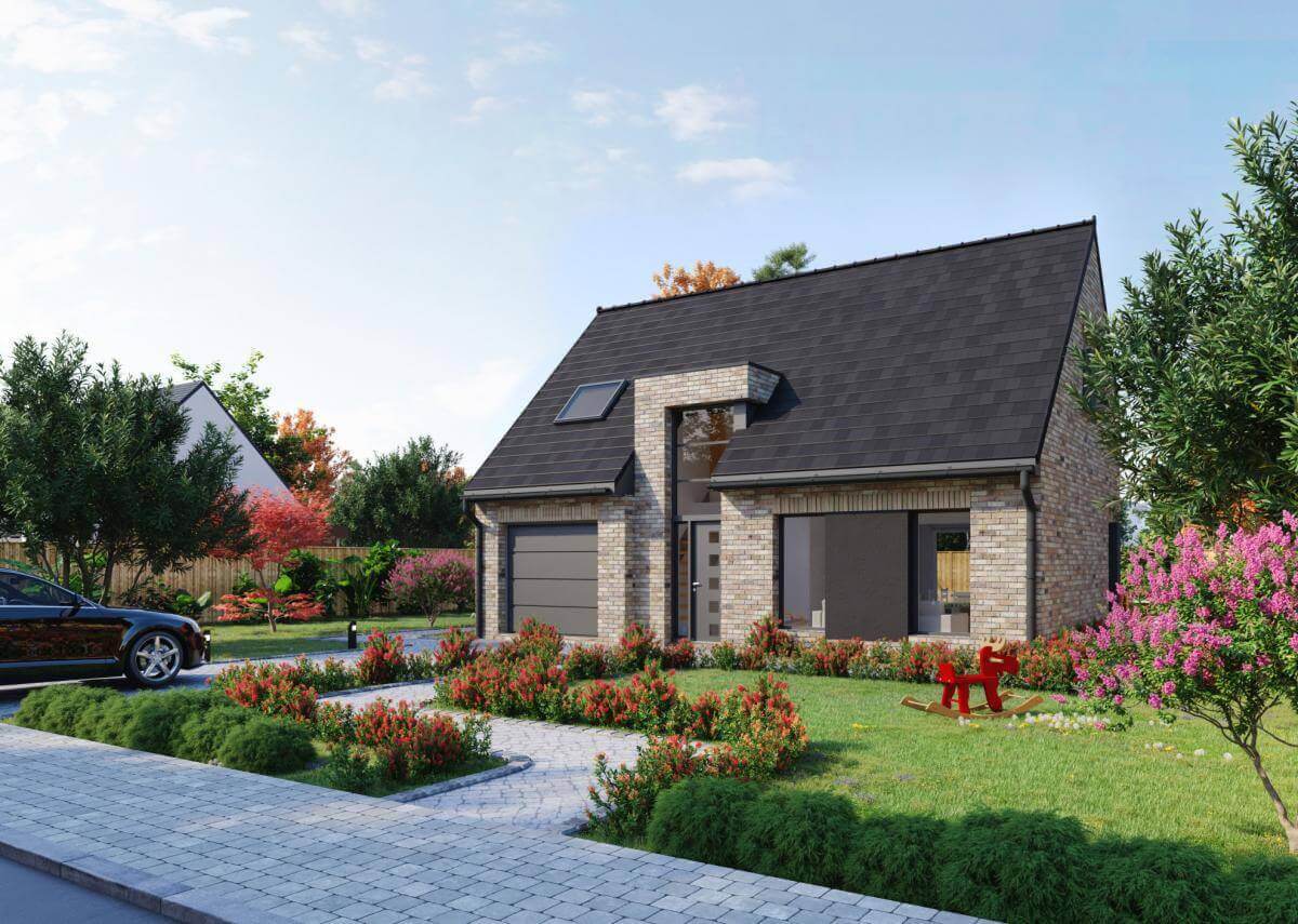 Maison contemporaine à étage avec 3 chambres 91m²
