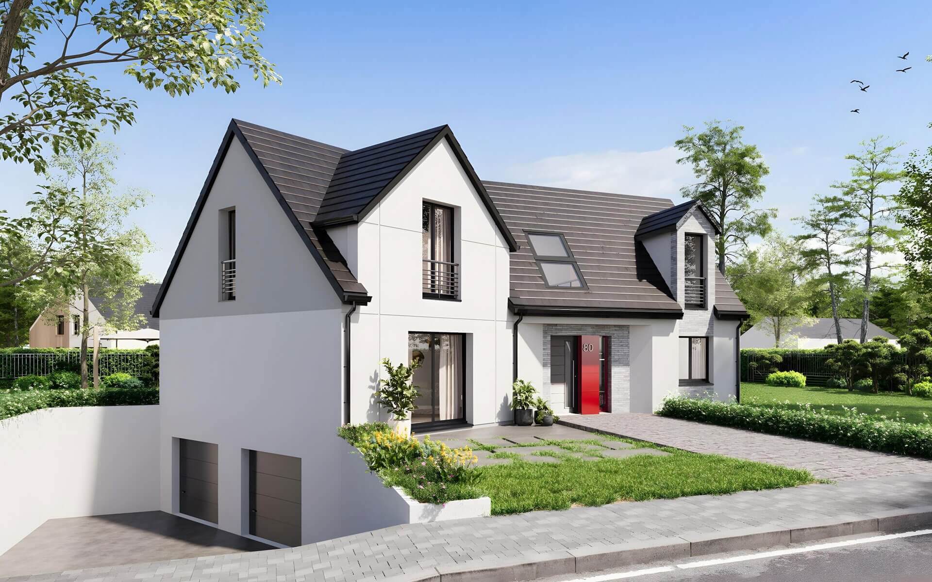 Maison moderne à étage 3 chambres 149m²