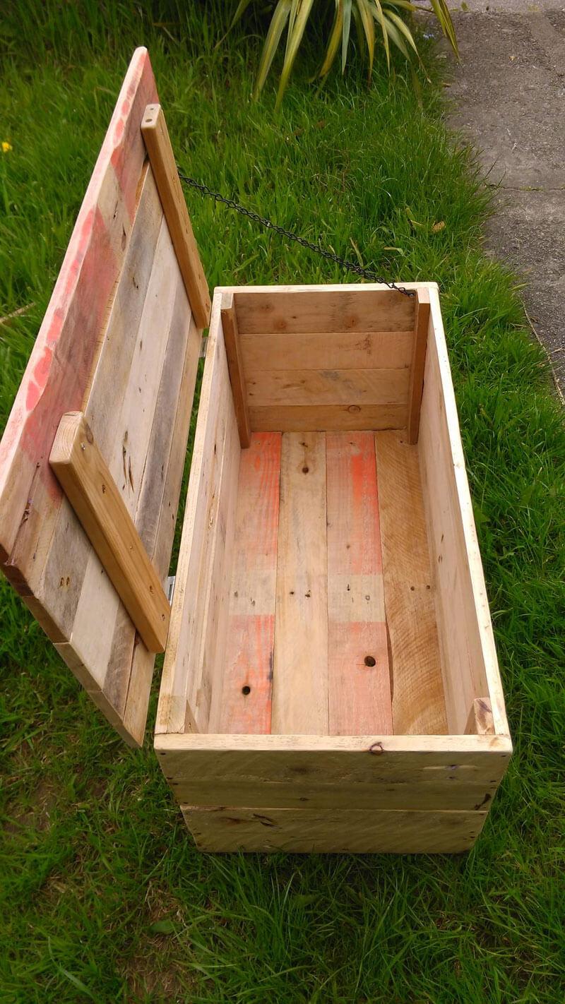 Coffre de jardin en bois fait maison