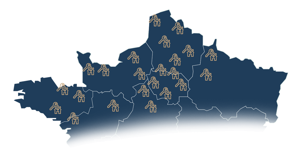 Carte implantation constructeur de maisons Habitat Concept